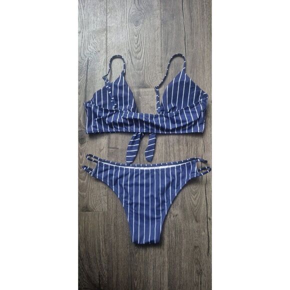 Blooming Jelly Cheeky 2 Piece Bikini Swimsuit Bathingsuit Women's Size Large - Picture 2 of 5